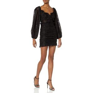 NWT ASTR the Label Chrisley Lace Corset Long Sleeve Mini Dress